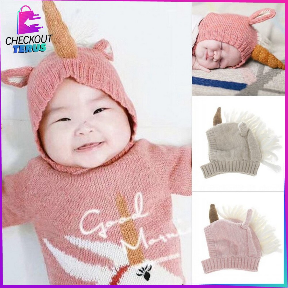 CT P16 P23-30 Topi Kupluk Bayi Pompom Topi Anak Bayi Rajut Topi Anak Bucket Rajut Topi Korea Bunny Hat Topi Pilot Topi Kupluk Unicorn Topi Karakter Lucu