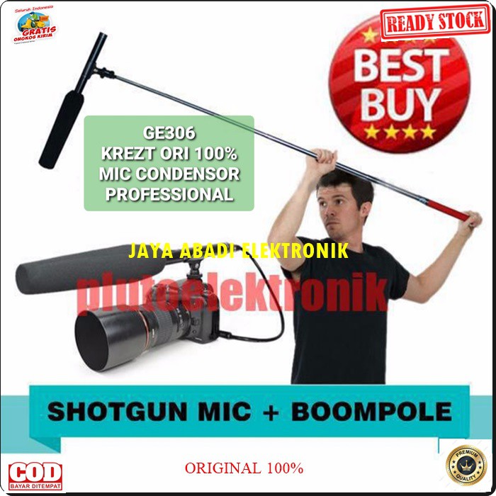 G306 ORIGINAL MIC KREZT KABEL CONDENSER KAMERA MIK CABLE CONDENSOR KARAOKE MIKROPHONE VOKAL PEKA SENSITIF AUDIO MUSIK SOUND SYSTEM PENGERAS SUARA PRO PROFESIONAL PANGGUNG DJ STUDIO ACARA PIDATO BISA DIGUNAKAN KE SEGALA ALAT AUDIO PAKAI BATERAI A2