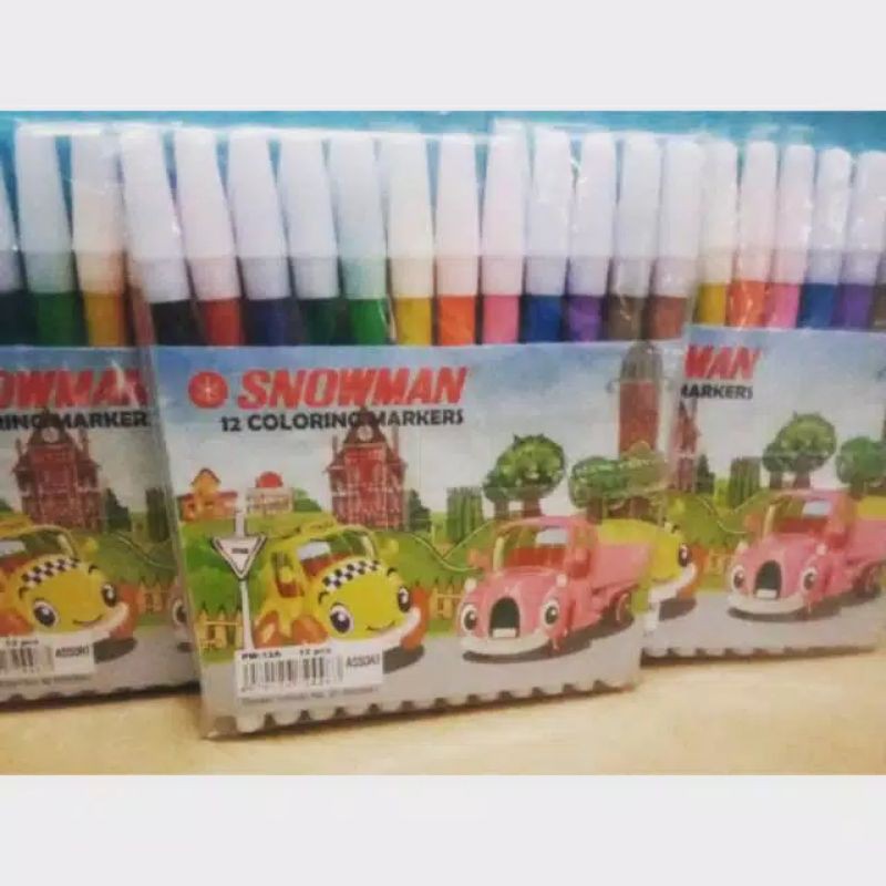 

Snowman Spidol Gambar Anak Spidol Kecil 1 set isi 12