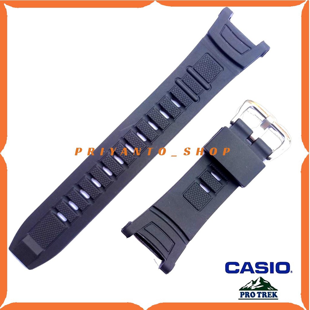 Strap Tali Rubber Jam Tangan Watch Casio PRG-130 Prg 130 prg130 Hitam
