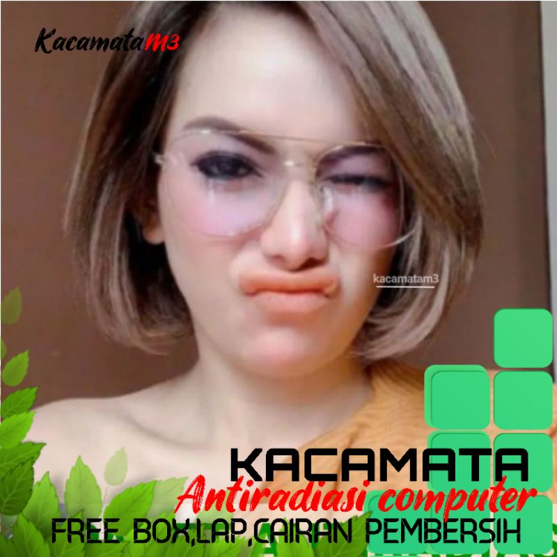 kacamata lensa antiradiasi computer tv hp laptop bisa normal minus plus cilinder tergantung permintaan sampai minus 5 cyl 2 harga masih sama tulis saja pesanan kaka di catatan saat order free box lap cairan pembersih kode 2191 size 52-19-147