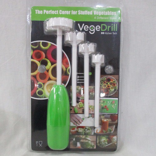 VegeDrill Alat Melubangi Buah Buahan Sayuran/The Perfect Corer For Stuffed Vegetable