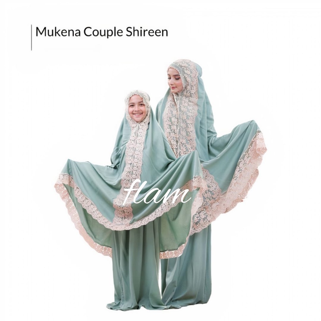 FLAM MUKENA IBU DAN ANAK SHIREN RENDA MEWAH PREMIUM