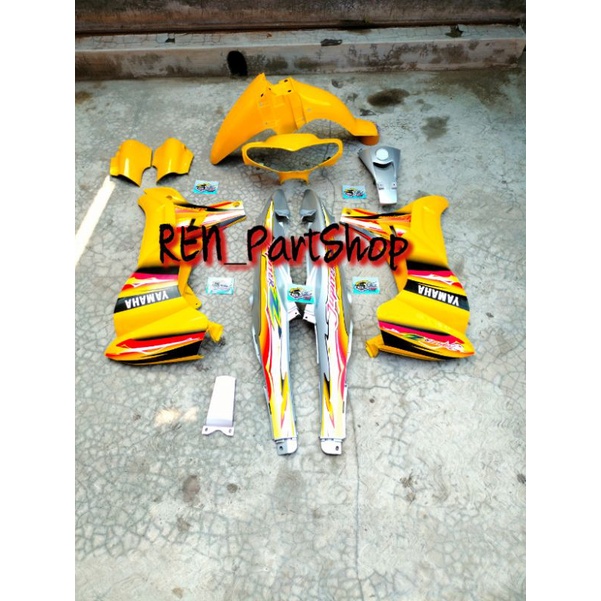 Cover Body Jupiter Z Cw Lama Old FullSet Full Set Halus Kuning Silver Stripping 2004