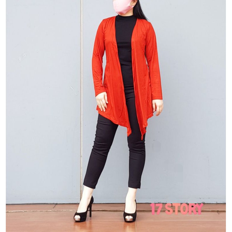 KARDIGAN WANITA POLOS  KAOS RAYON ADEM LEMBUT SIZE L XL XXL 3XL 5L JUMBO/CARDIGAN/KARDI /LUARAN CEWE/OUTER OUTWEAR WANITA-6