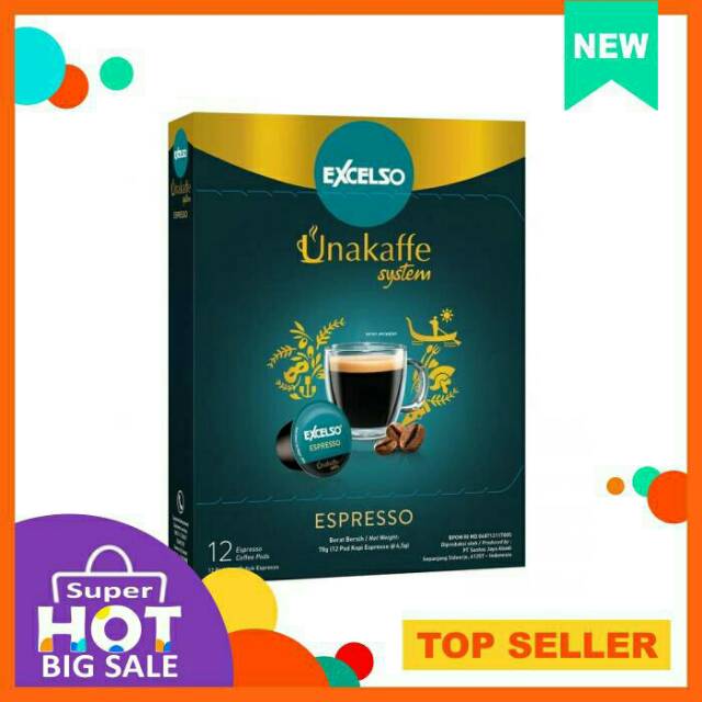 

EXCELSO KOPI KAPSUL UNAKAFFE CAFETIERO/ESPRESSO