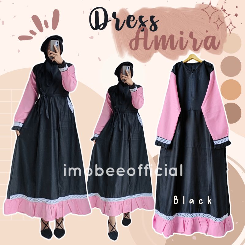 DRESS AMIRA // GAMIS AMIRA BALOTELI MURAH RENDA REMPEL