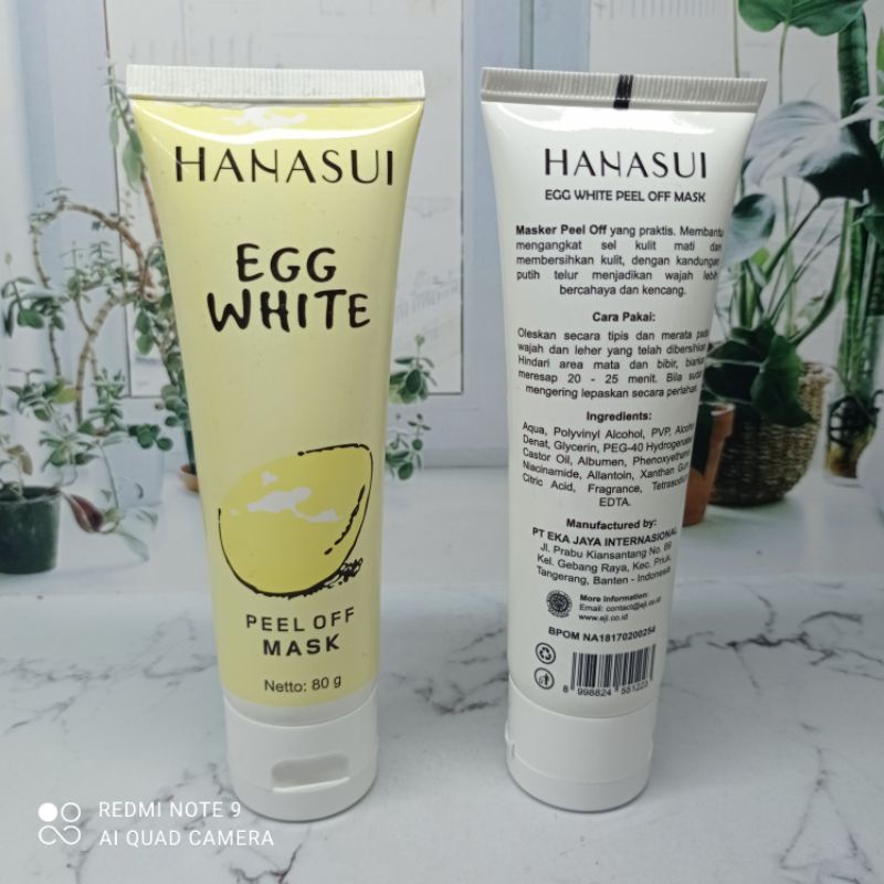 HANASUI MASKER PUTIH TELOR PEEL OFF MENGANGKAT SEL KULIT MATI