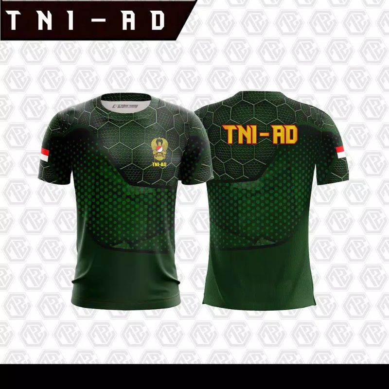 jersey kaos tni ad hijau army fullprint dryfit premium