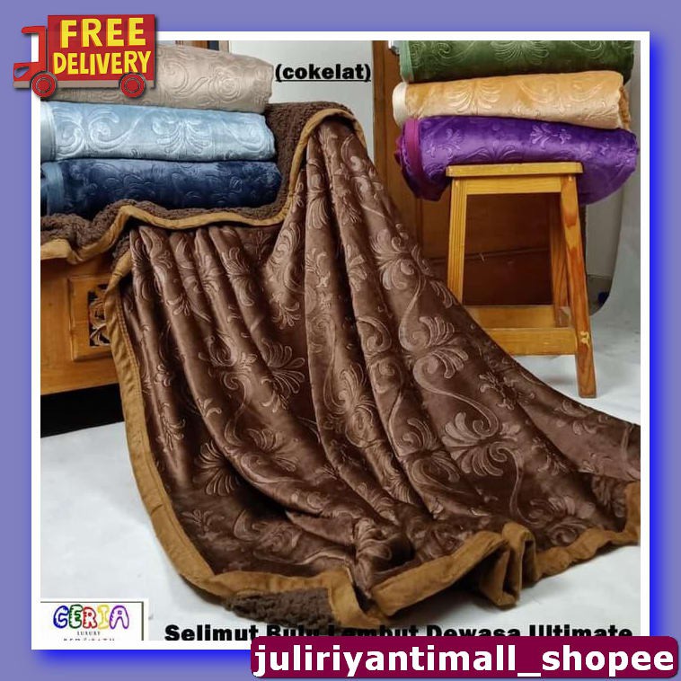 Selimut Bulu Halus Dewasa Hangat Lembut St Paris Tosca Tebal Dan  WC821 Sl72 Selimut Bulu Halus Dew