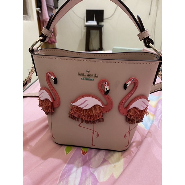 Kate Spade Flamingo Pippa Bucket Bag PRELOVED