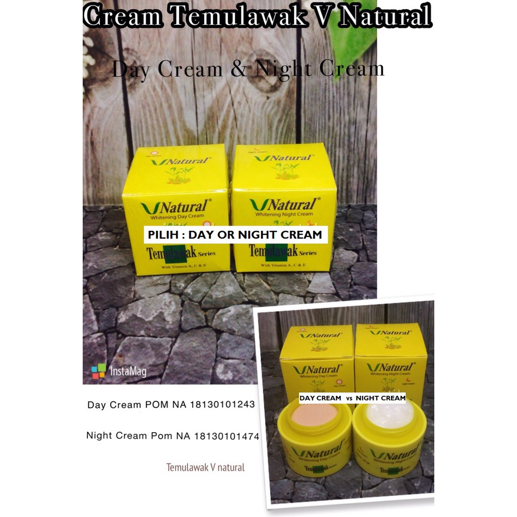 

Terlaris CREAM V-NATURAL / Temulawak VNatural - Krem Siang/Day atau Malam/Night