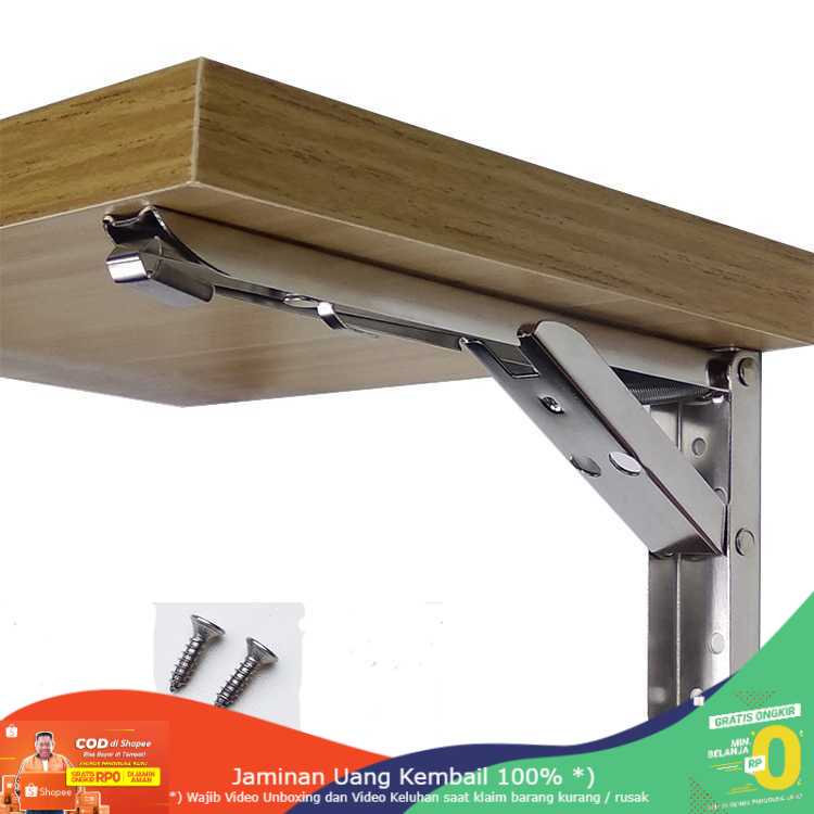 (BISA COD) RVOSTR  XIDA Bracket Engsel Stainless Steel 65kg 14Inch 2PCS JM007