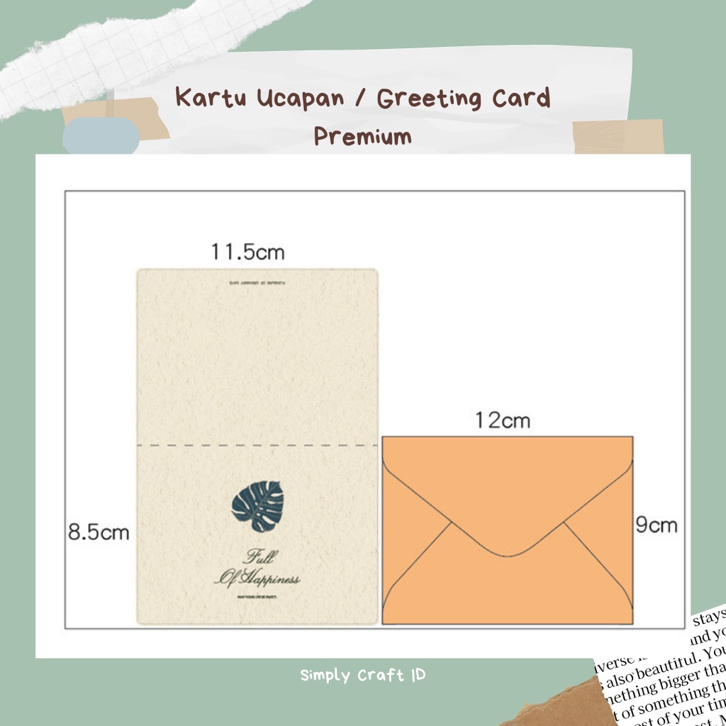 Simply Craft ID - Kartu Ucapan Ulang Tahun Amplop/Kartu Ucapan Tahun Baru 2022/Birthday Card/Giftcard/Greeting