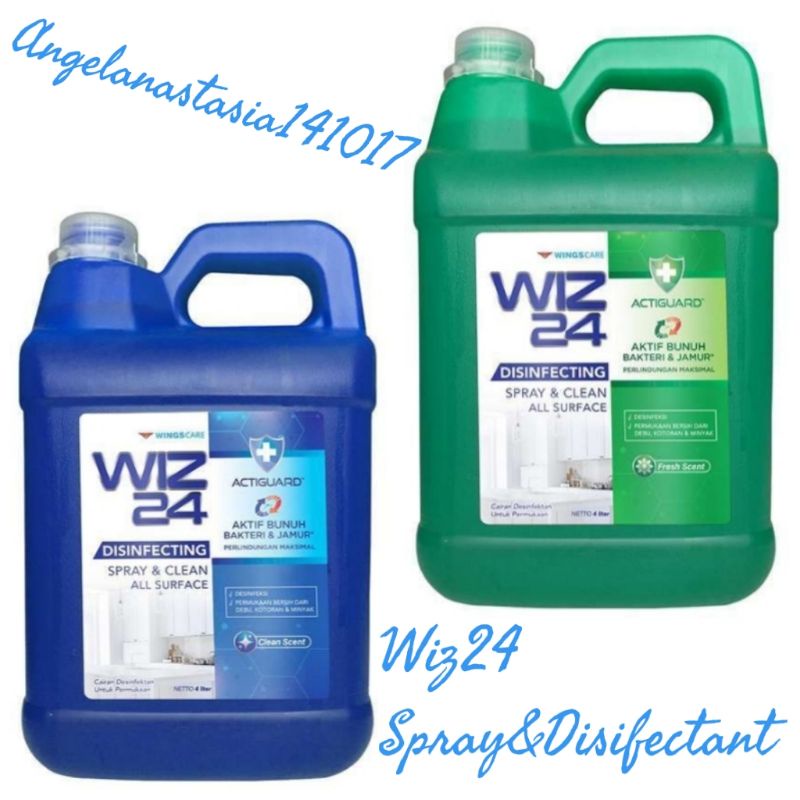 Wiz24 Spray&Disifectant Clean Scent 4Liter