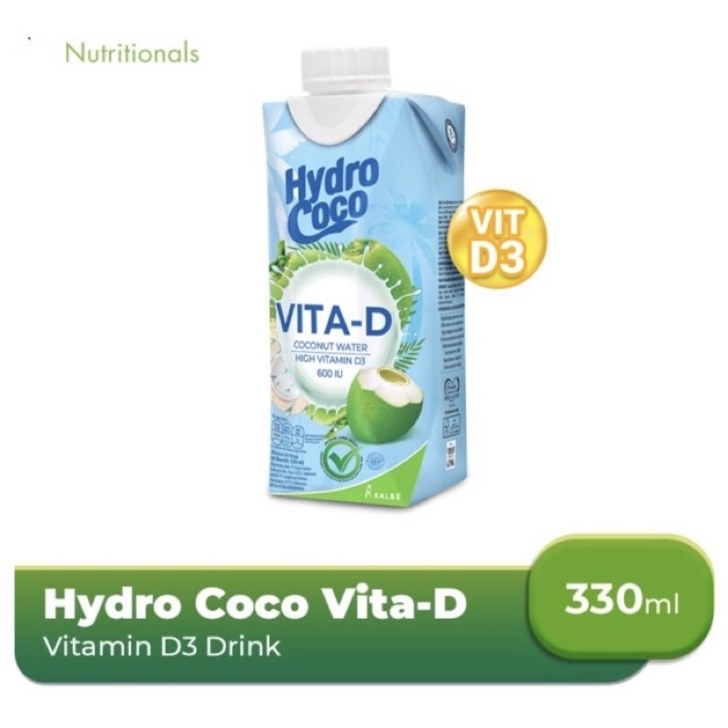 Hydro coco vita D 330 ml ( minuman air kelapa murni + vit D )