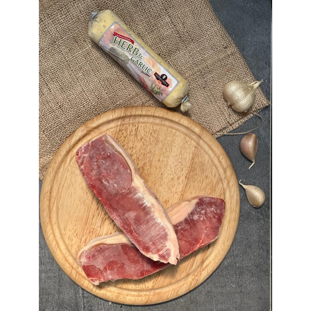 

Daging Sapi AUS Sirloin Beef Steak AUS Striploin Impor Grade A 200gr