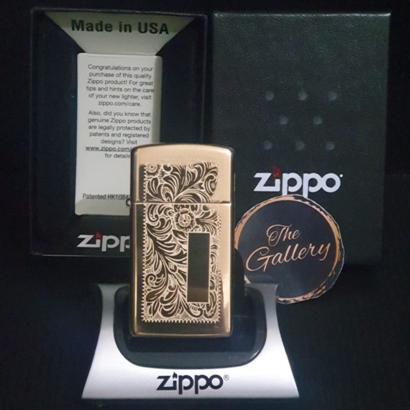 1652B ORIGINAL ZIPPO SLIM BRASS VENETIAN