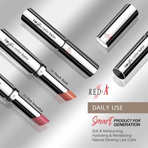 Red-A Lip Glo Color Balm - Lip balm warna natural