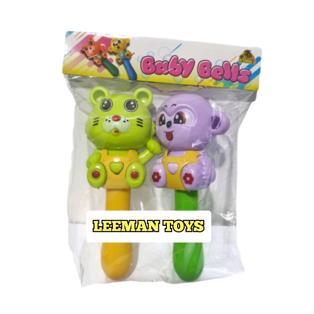 ISI 2 PCS KERINCINGAN KINCIRINGAN RATTLE MUSIK BAYI SERI KEPALA HEWAN