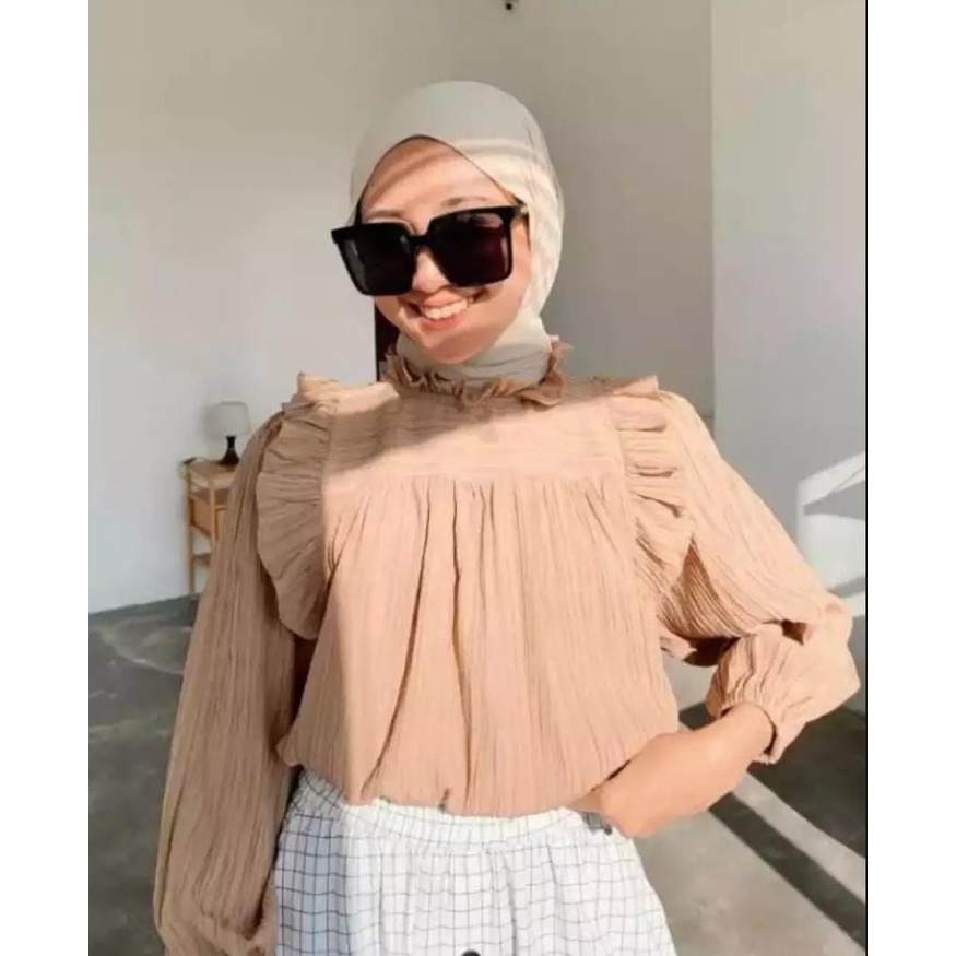 AMY_BOUTIQ BLOUSE/BLOUSE KOREA - SAKA BLOUSE - ATASAN WANITA - KOREAN STYLE/MODEL TERBARU DAN KEKINI