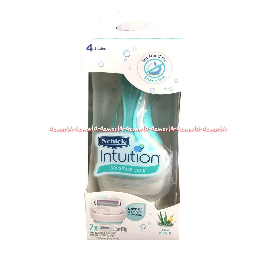 Schick Intuition Aloe Vit E Geen Pisau Cukur Wanita Shick Lidah Buaya