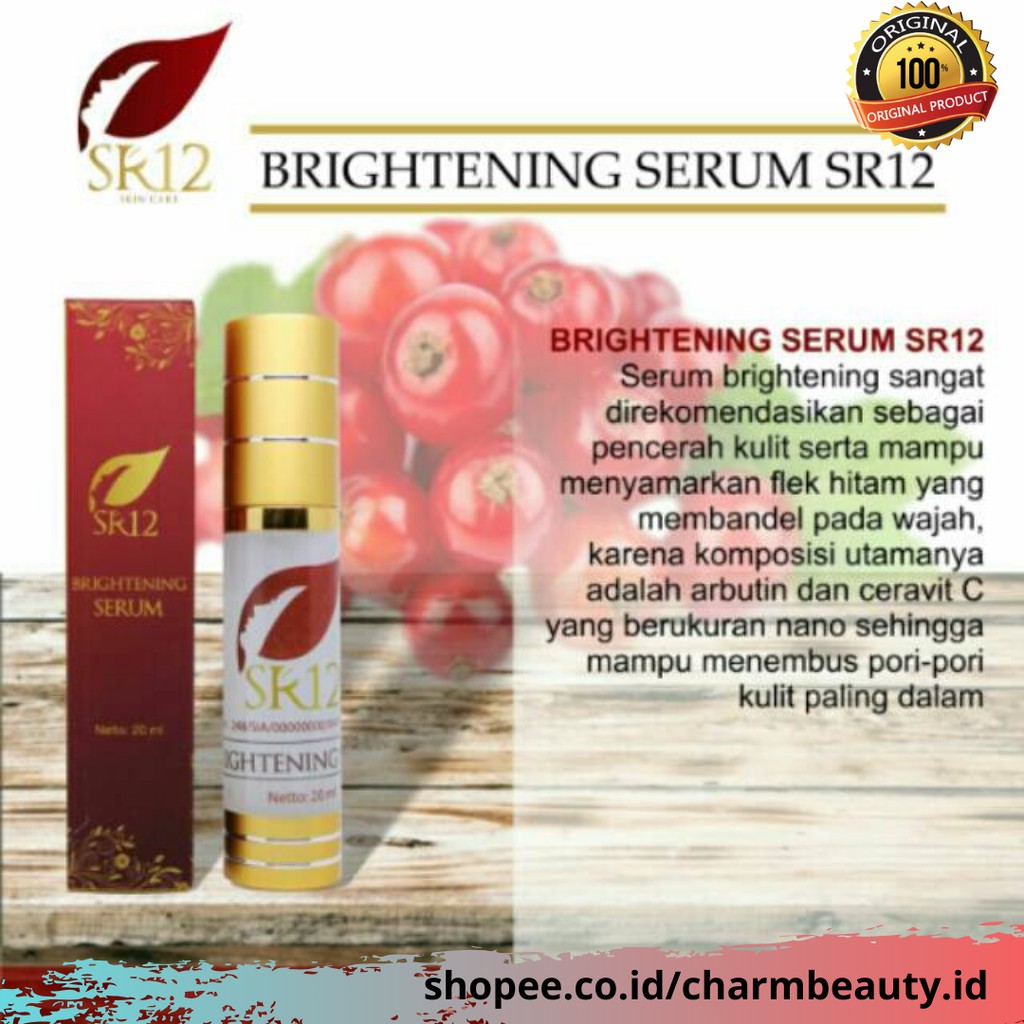 Serum wajah SR12 Lightening Serum Serum Wajah Glowing  Serum Glowing Bpom Serum Wajah Pemutih Wajah Glowing Skincare Herbal