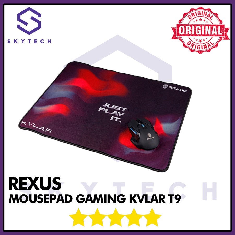 MOUSEPAD GAMING REXUS KVLAR T9/MOUSEPAD REXUS GARANSI RESMI