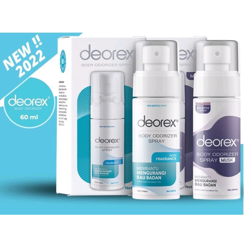 Deorex Body Odorizer Spray 60 Ml Body Spray Penghilang Bau Ketiak &amp; Bau Kaki