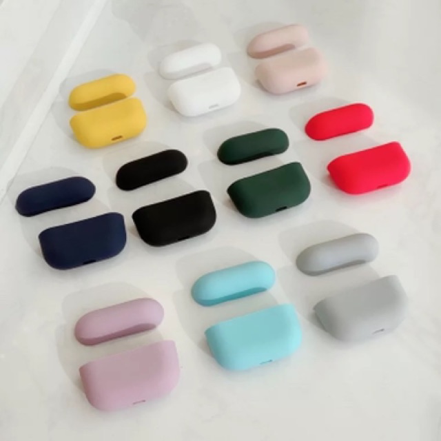 Case Airpods Polos Gen 1/2/3 Pro Soft Case Silikon Silicone Simple Plain Soft case Airpods 2 case airpods pro casing airpods apple earphone case Soft Lembut Warna Warni Colour