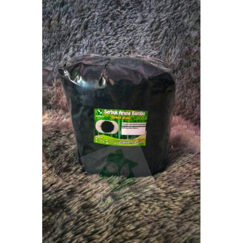 

Bubuk Arang Bambu/Arang Aktif/Pewarna Hitam alami/Food Grade Kemasan 500 gram