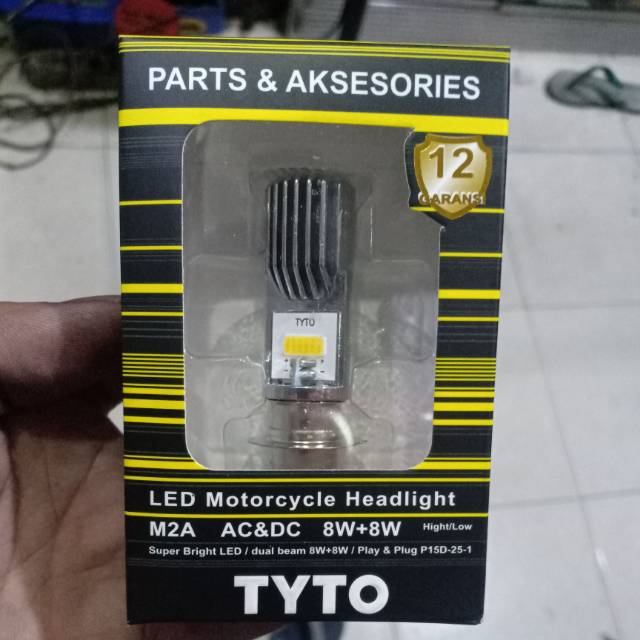 Bohlam Lampu Depan Led Putih Super Terang Tyto Ac Dc Soket H6 Universal