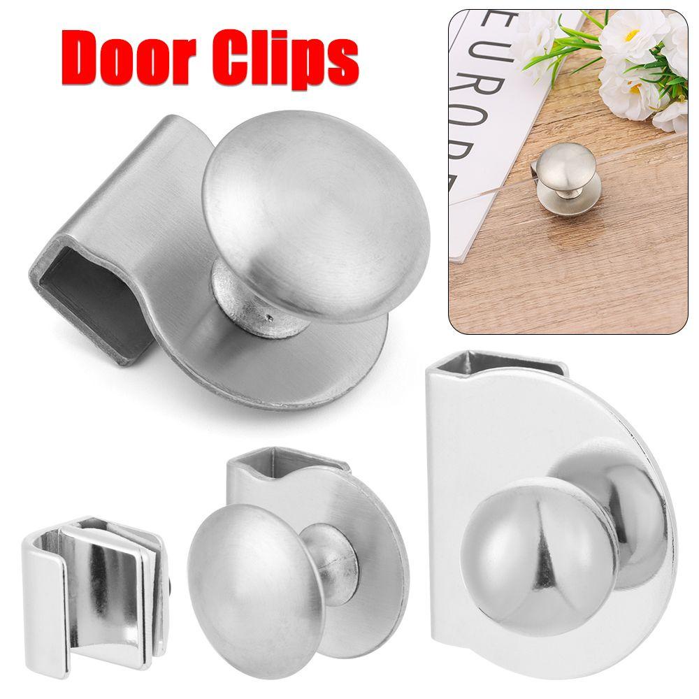 Suyo Handle Pintu Kaca Showcase Papan Awet Clip Knob Tanpa Bor Tarikan Laci Lemari