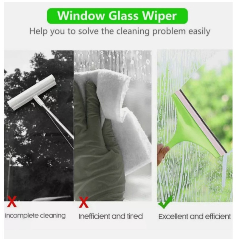 Wiper Pembersih Kaca Jendela Mobil Bahan Karet Pengganti Lap Wiper Pembersih Jendela