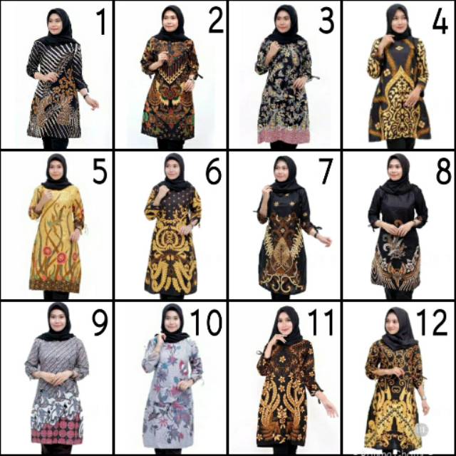 SERUT GENES JELITA TUNIC NAVBOR YELBOR WHITBOR CREAMBOR TUNIK BATIK MODERN HRB030 DOLBI DOB