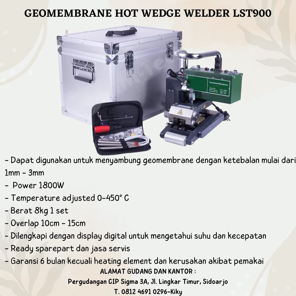 GEOMEMBRANE HOT WEDGE WELDER LST900-MESIN PENYAMBUNG HDPE GEOMEMBRANE