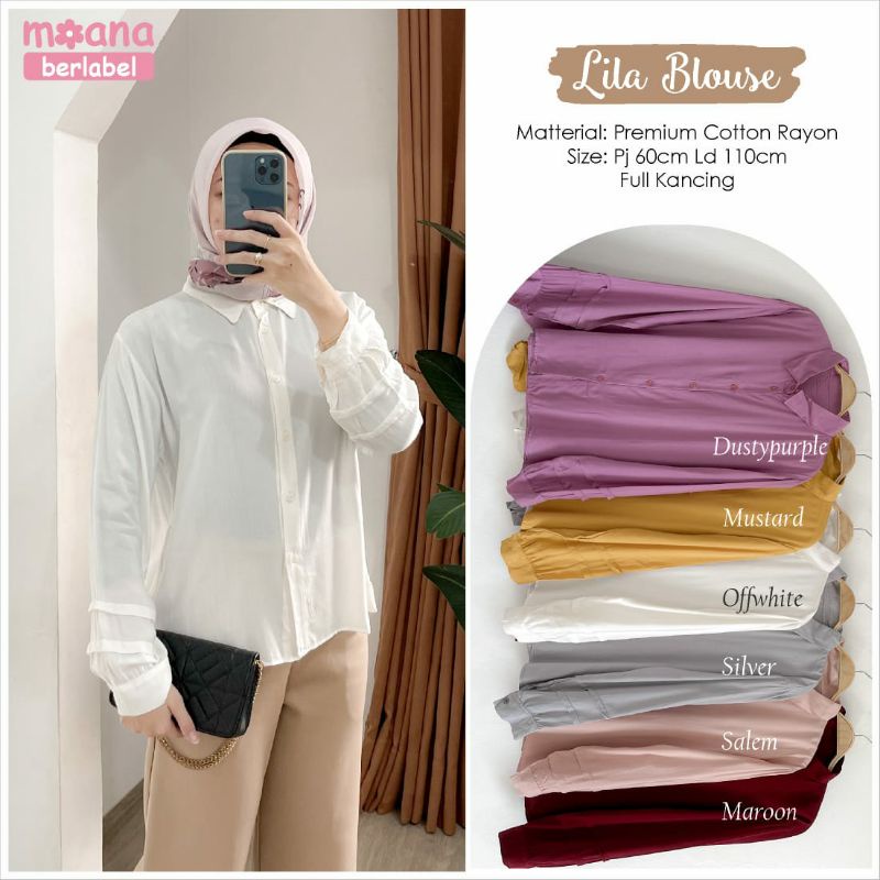 LILA BLOUSE BY MOANA/BLOUSE WANITA IMPORT