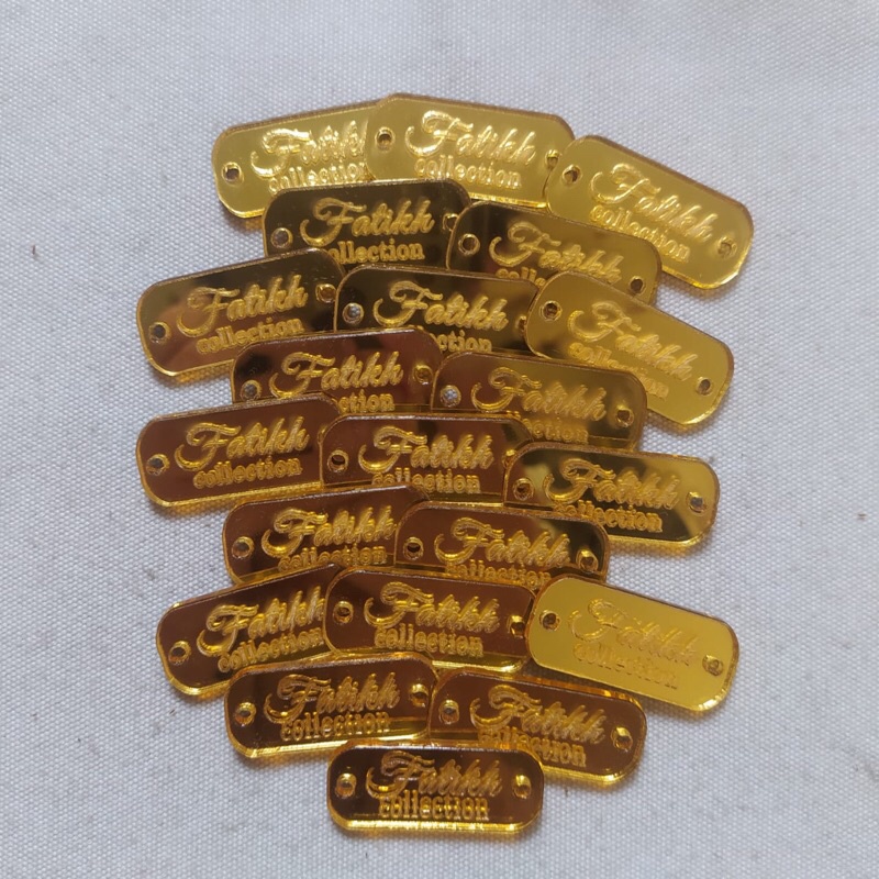 

label bahan acrylic uk 3,5x1.5