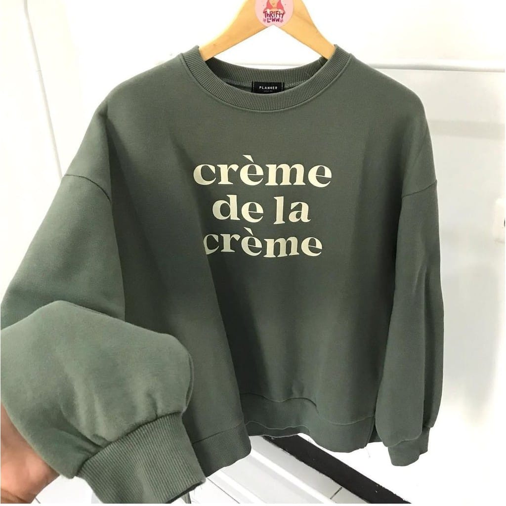 CREME DE LA SWEATER OVERSIZE WANITA