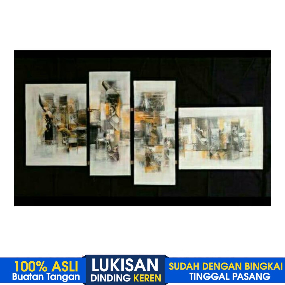 LUKISAN PANEL ABSTRAK MINIMALIS VOUCHER 04 LUKISAN DINDING RUANG TAMU KANVAS ABSTRAK WAJAH MINIMALIS