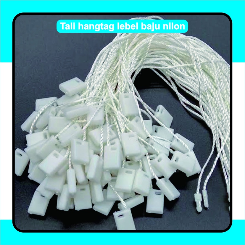 

tali hangtag nilon / benang / tali lebel baju / lebel/ tali hangatg benang