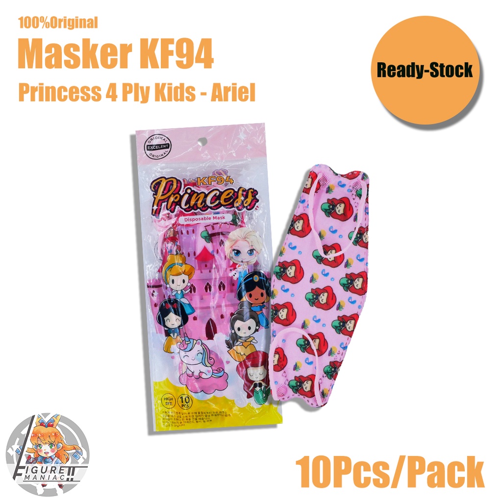 Masker Anak KF94 Superhero dan Princess 4 Ply isi 10 Pcs Original