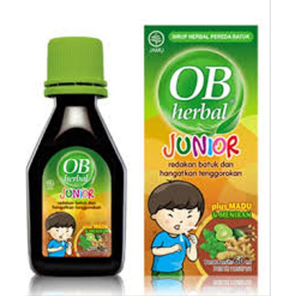 OB HERBAL Junior 60 ML 30ML - Obat Batuk Sakit Tenggorokan Anak