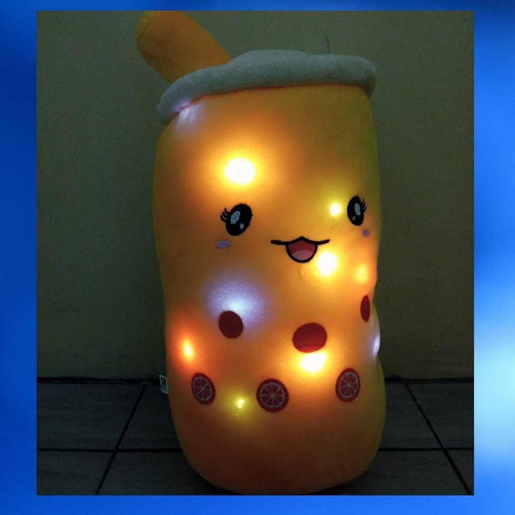 Boneka Boba Jumbo Bahan Halus Lembut Lampu LED / Bantal Boba Jumbo Uk XL Tinggi 45 cm Diameter 76 cm