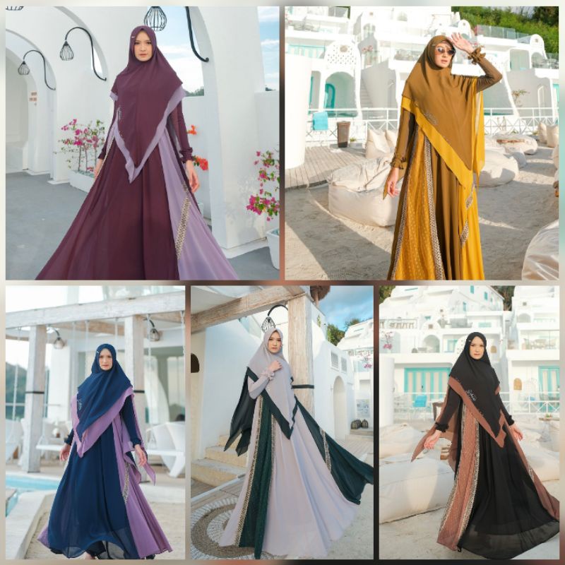 (p1) ELDEENA HAZERA Baju Gamis Syari Muslimah Hazeera Series By El.Deena Syari. Nazra Sha