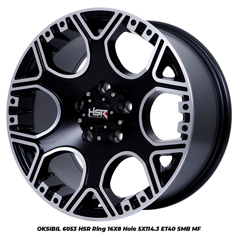 Velg Mobil Rush Ring 16 HSR OKSIBIL 6053 Innova Terios Xtrail Xpander Hole 5 PCD 114,3