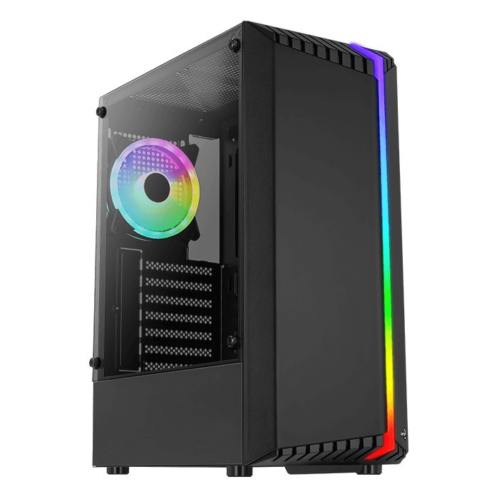 AEROCOOL BIONIC 1FAN + FRONT STRIP RGB