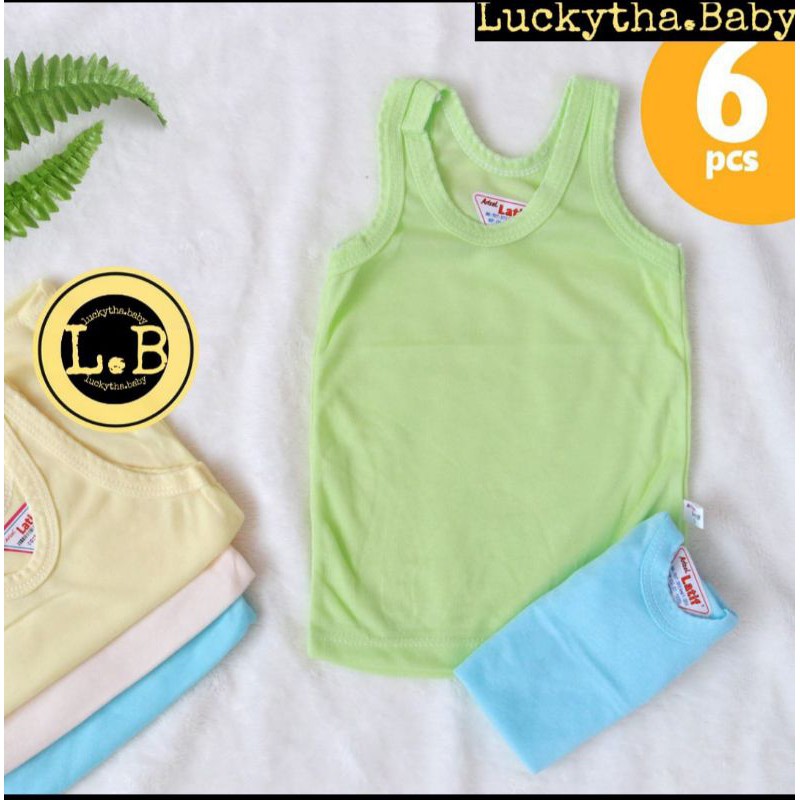 (6pcs)Singlet bayi dan anak sunflower,al latif/ singlet balita / singlet cotton / kaos kutang bayi /