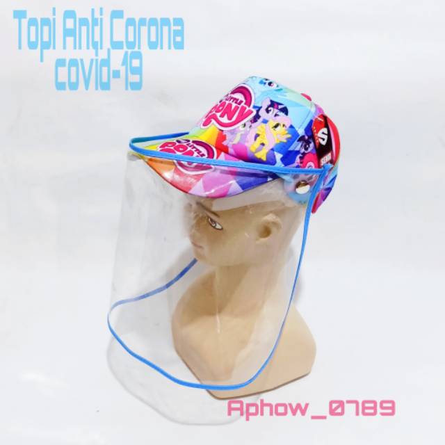 TOPI BESTBALL LITTLE PONY FACE SHIELD PELINDUNG DARI CORONA + TOPI ANAK FULL PRINT KUDA PONY