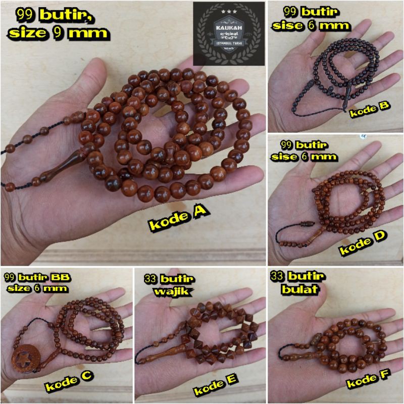 tasbih kokka kaukah 99 butir dan 33 butir